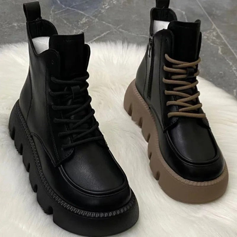 Ariane Chunky Platform Lace-Up Boots