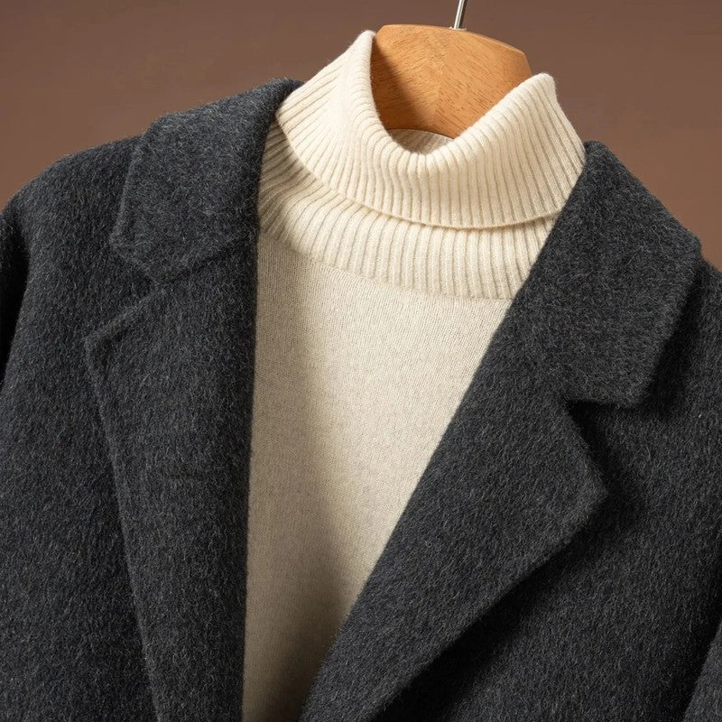 Arlina Relaxed Double-Breasted Wool Coat