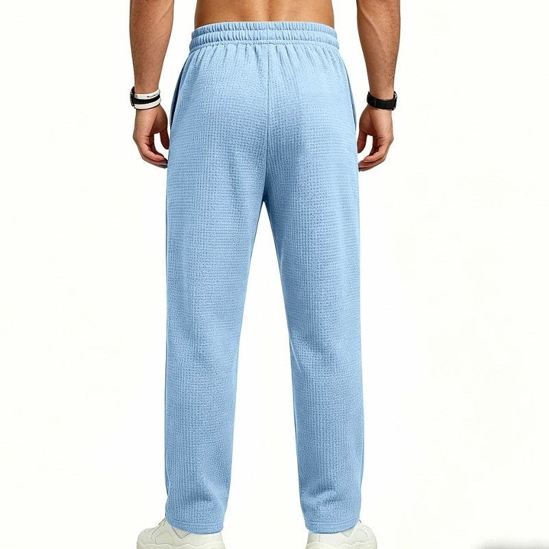 David Men's Waffle Knit Relaxed Lounge Pants