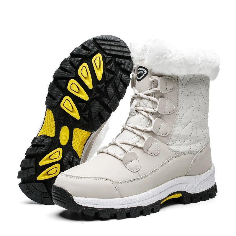 Elodie Quilted Faux Fur Winter Boots