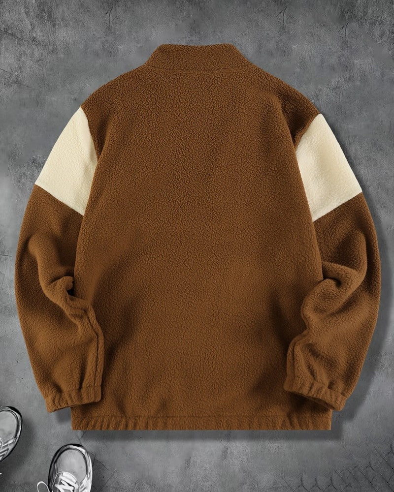 Jorvik Colorblock Fleece Quarter Zip Pullover