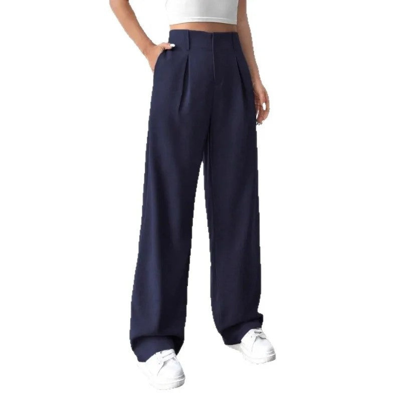 Lunara Relaxed Pleated Wide-Leg Pants