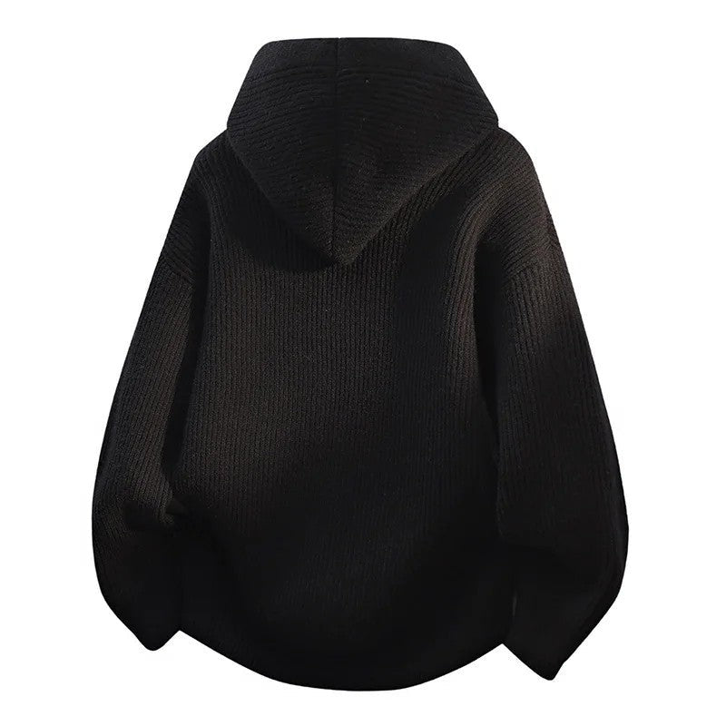 Margot Relaxed Ribbed Knit Hoodie