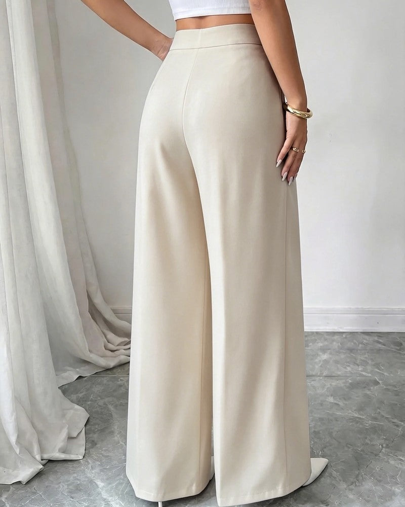 Nina Women's Wide-Leg High Waist Pants