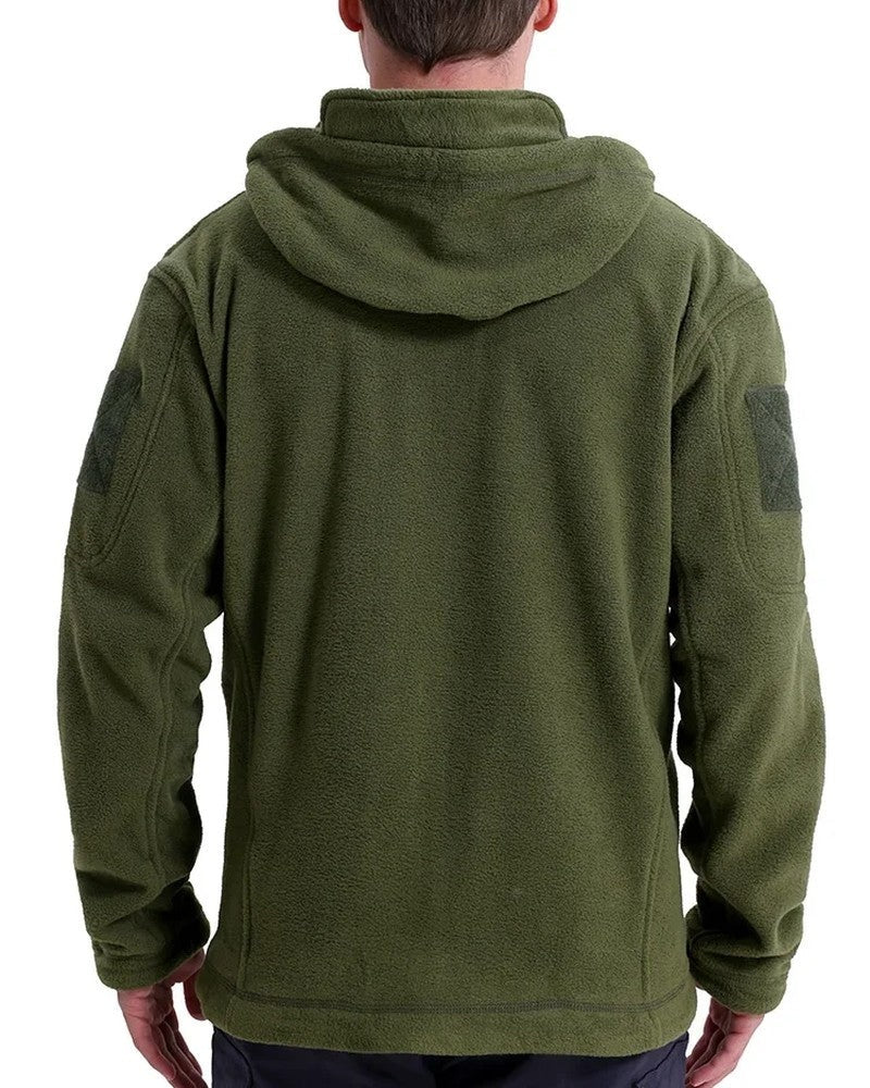 Queora Tactical Fleece Hooded Jacket