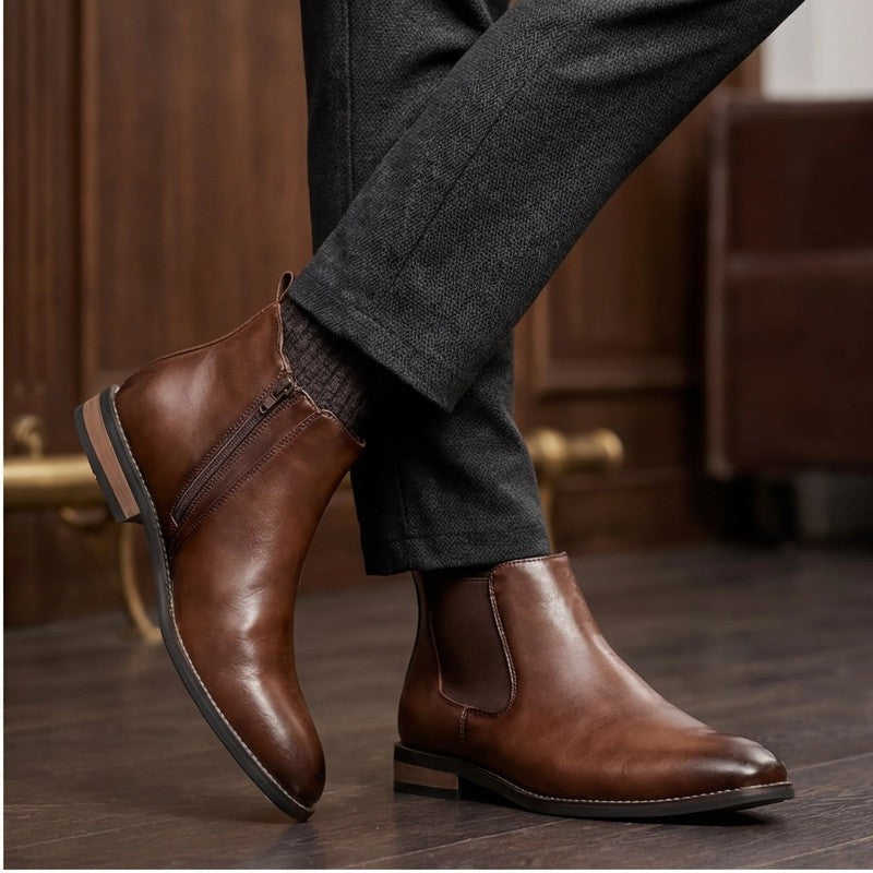 Rivaro Polished Ankle Chelsea Boots