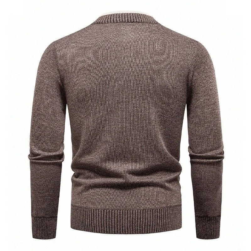 Ruvian Textured Quarter-Zip Knit Sweater