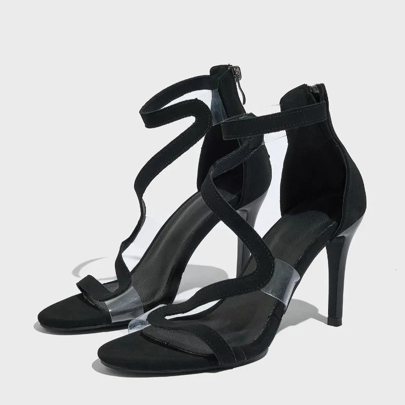 Serina Strappy Suede High Heel Sandals