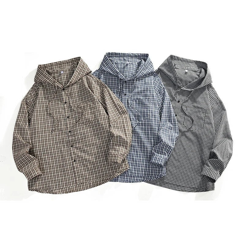 Ulrica Relaxed Hooded Plaid Shirt