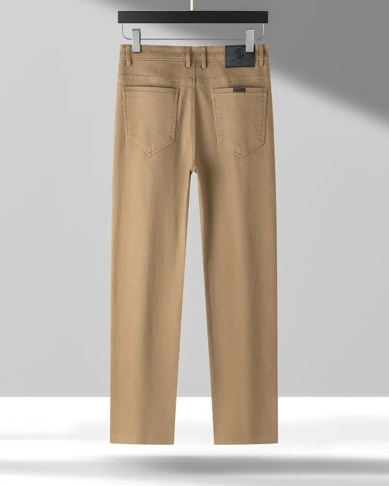 Yveline Relaxed Stretch Cotton Chinos