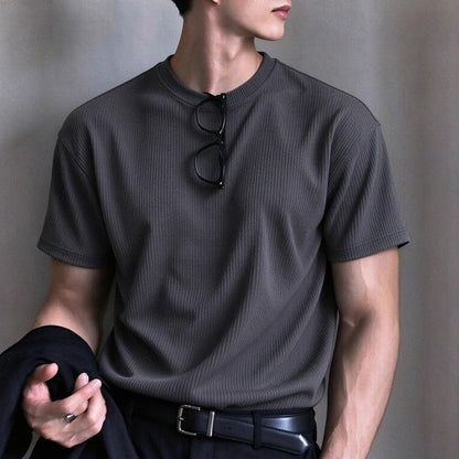 Adam Men's Ribbed Knit Crewneck T-Shirt