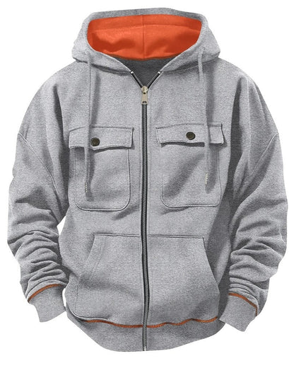 Brivel Utility Pocket Zip Hoodie