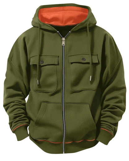 Brivel Utility Pocket Zip Hoodie