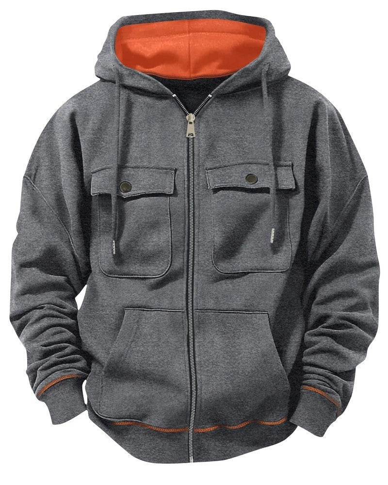 Brivel Utility Pocket Zip Hoodie