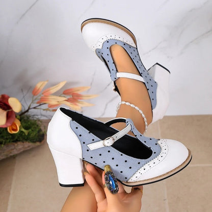 Adele Women's Block Heel Mary Jane Pumps