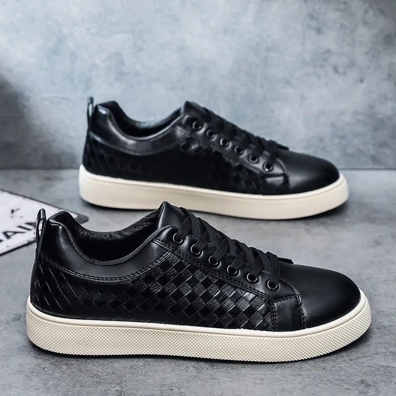 Alviro Woven Panel Low-Top Sneakers