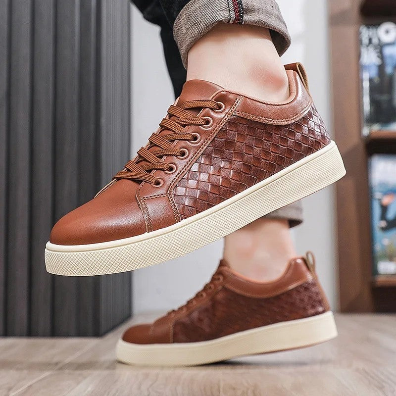Alviro Woven Panel Low-Top Sneakers