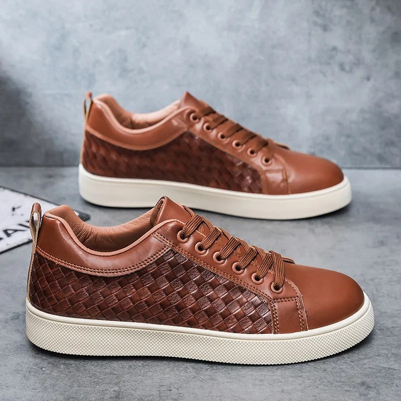Alviro Woven Panel Low-Top Sneakers