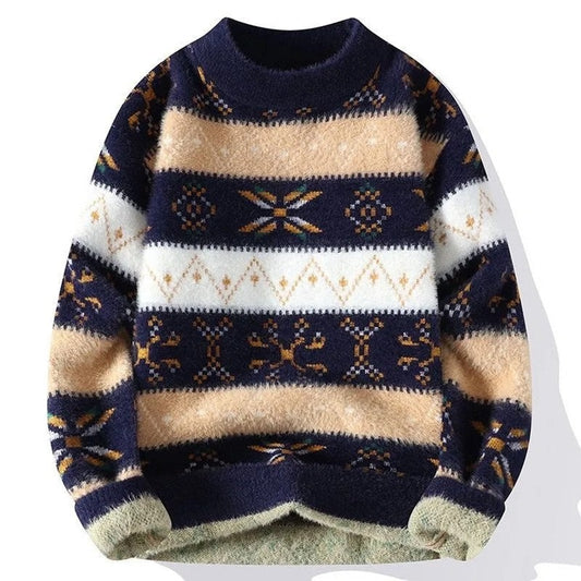 Anitra Relaxed Knit Pattern Sweater