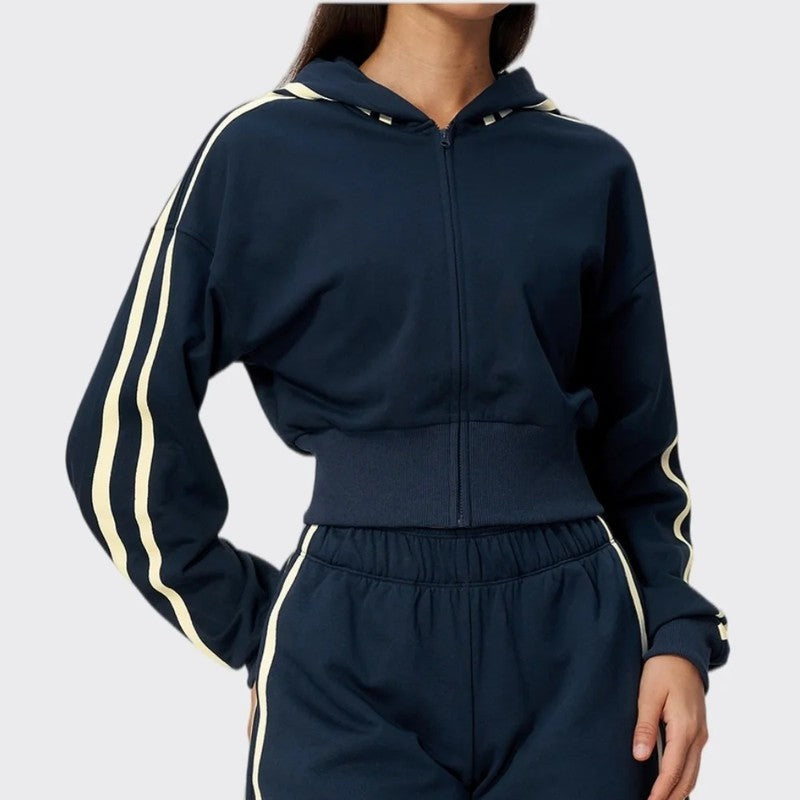 Amelia Women's Cropped Zip Hoodie Jacket