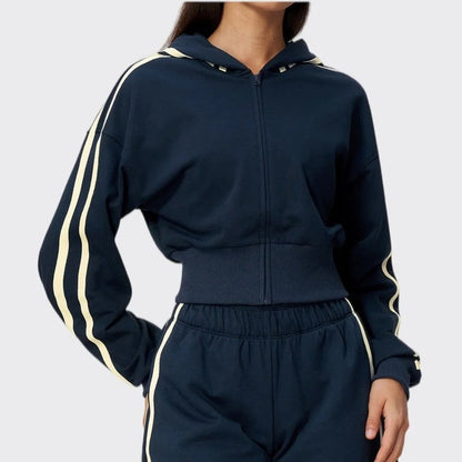 Amelia Women's Cropped Zip Hoodie Jacket