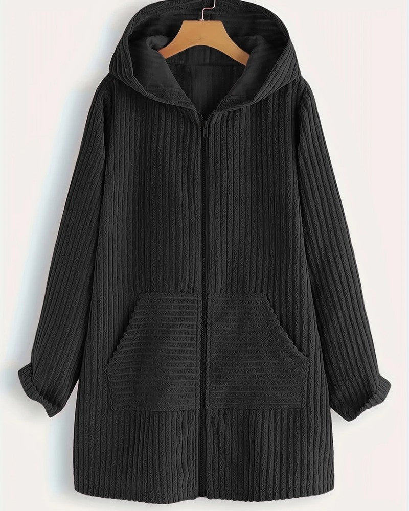 Ardine Textured Hooded Zip Jacket