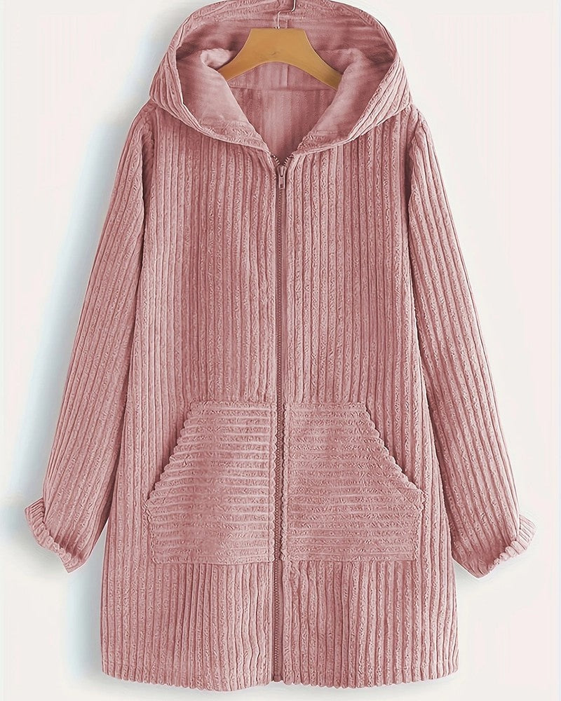 Ardine Textured Hooded Zip Jacket