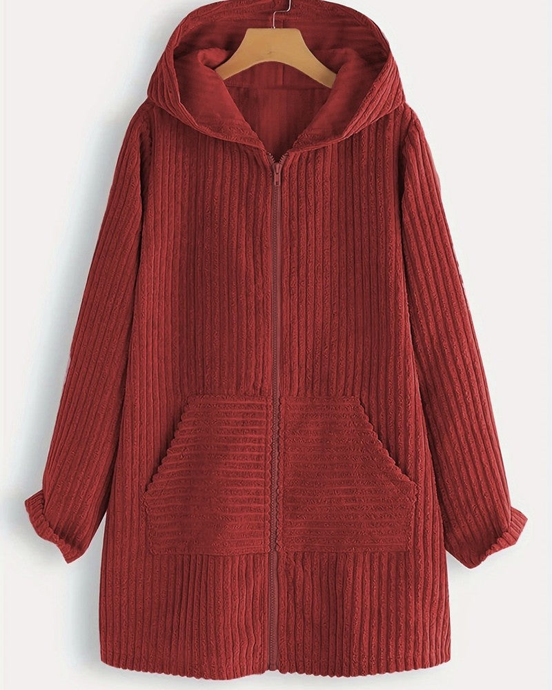 Ardine Textured Hooded Zip Jacket
