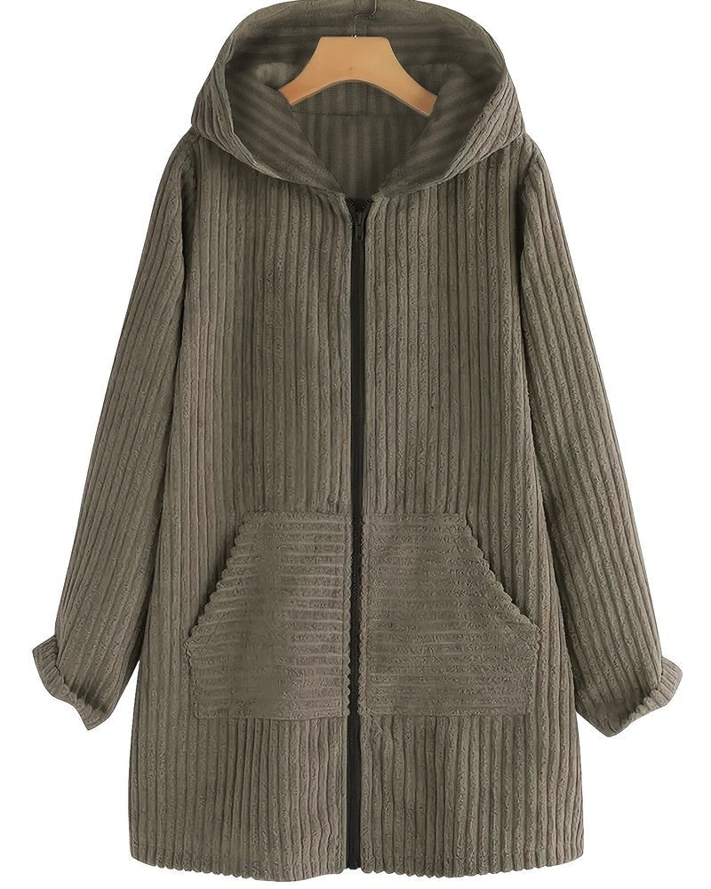 Ardine Textured Hooded Zip Jacket