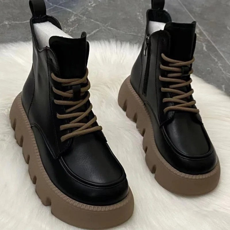 Ariane Chunky Platform Lace-Up Boots