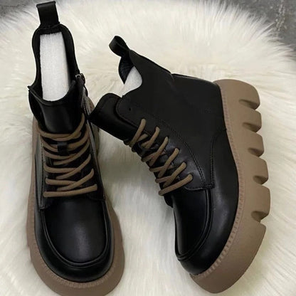 Ariane Chunky Platform Lace-Up Boots