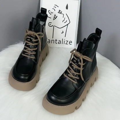 Ariane Chunky Platform Lace-Up Boots