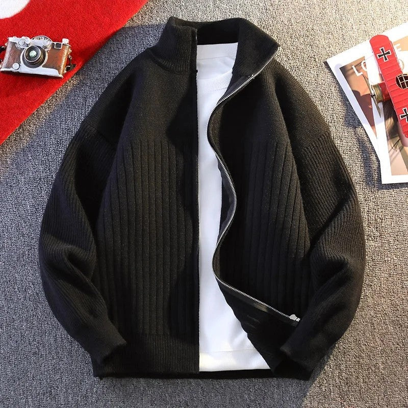 Ariane Ribbed Zip Knit Cardigan