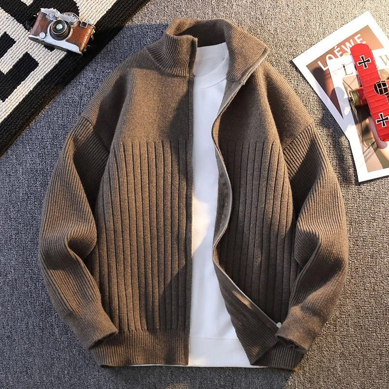 Ariane Ribbed Zip Knit Cardigan