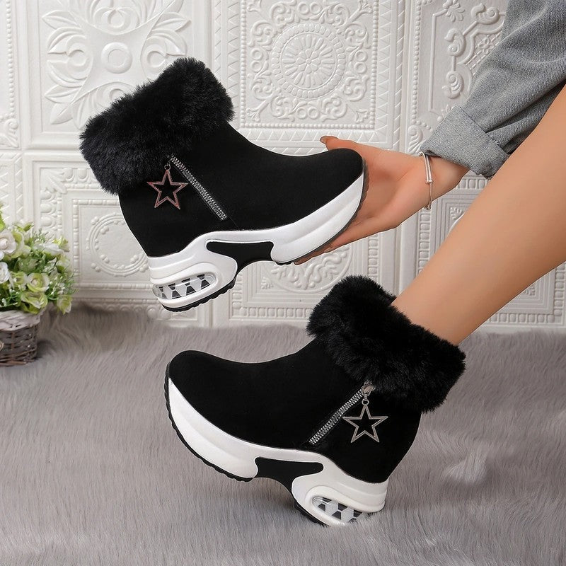 Arlena Platform Faux Fur Ankle Boots