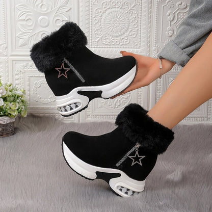 Arlena Platform Faux Fur Ankle Boots