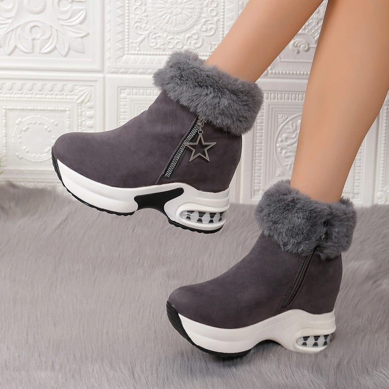 Arlena Platform Faux Fur Ankle Boots