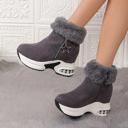 Arlena Platform Faux Fur Ankle Boots