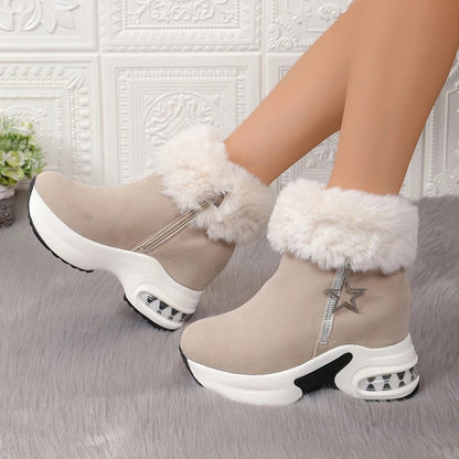 Arlena Platform Faux Fur Ankle Boots