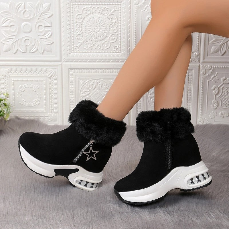 Arlena Platform Faux Fur Ankle Boots