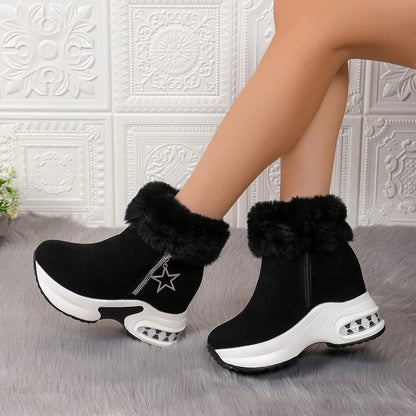 Arlena Platform Faux Fur Ankle Boots
