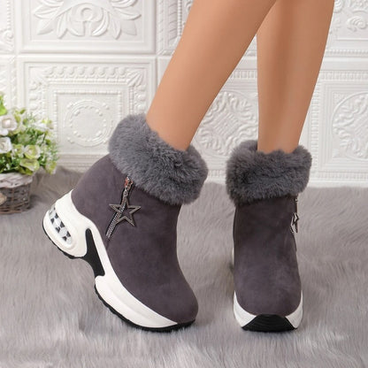 Arlena Platform Faux Fur Ankle Boots
