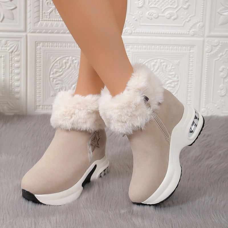 Arlena Platform Faux Fur Ankle Boots