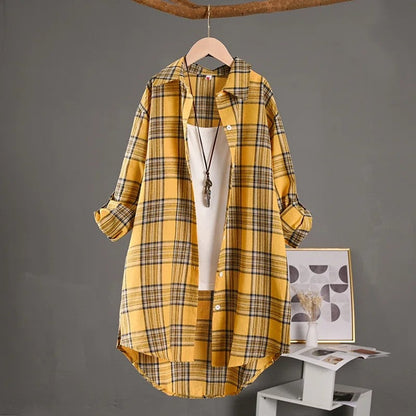 Arvella Relaxed Plaid Button-Up Shirt