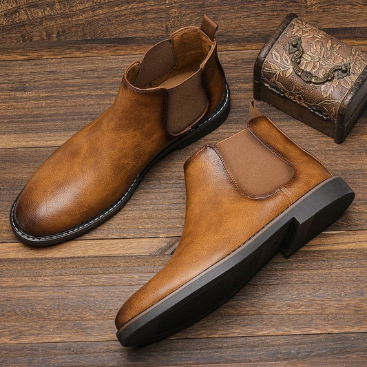 Arvion Sleek Elastic Chelsea Boots