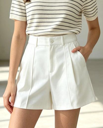 Astrid Women's Pleated Tailored Relaxed Shorts