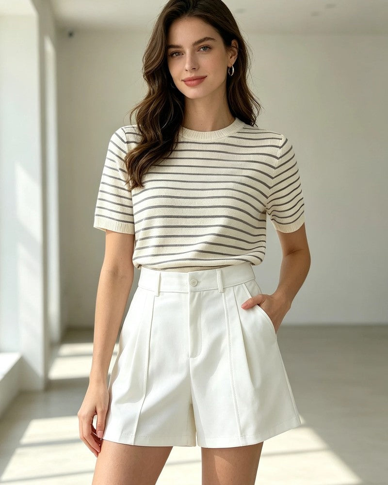 Astrid Women's Pleated Tailored Relaxed Shorts