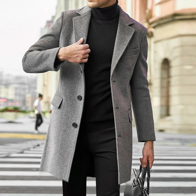 Yannick Tailored Wool Blend Overcoat