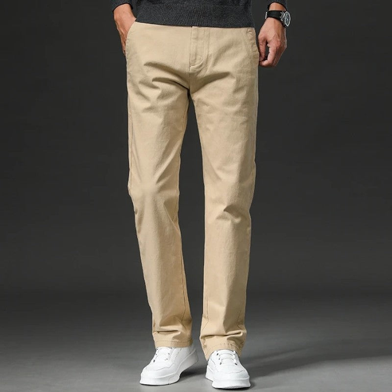 Avelle Relaxed Straight-Leg Cotton Chinos