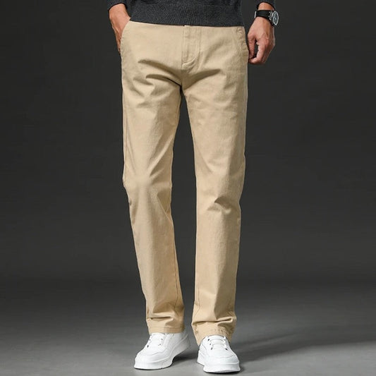Avelle Relaxed Straight-Leg Cotton Chinos